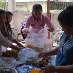 Preparing food for the launch