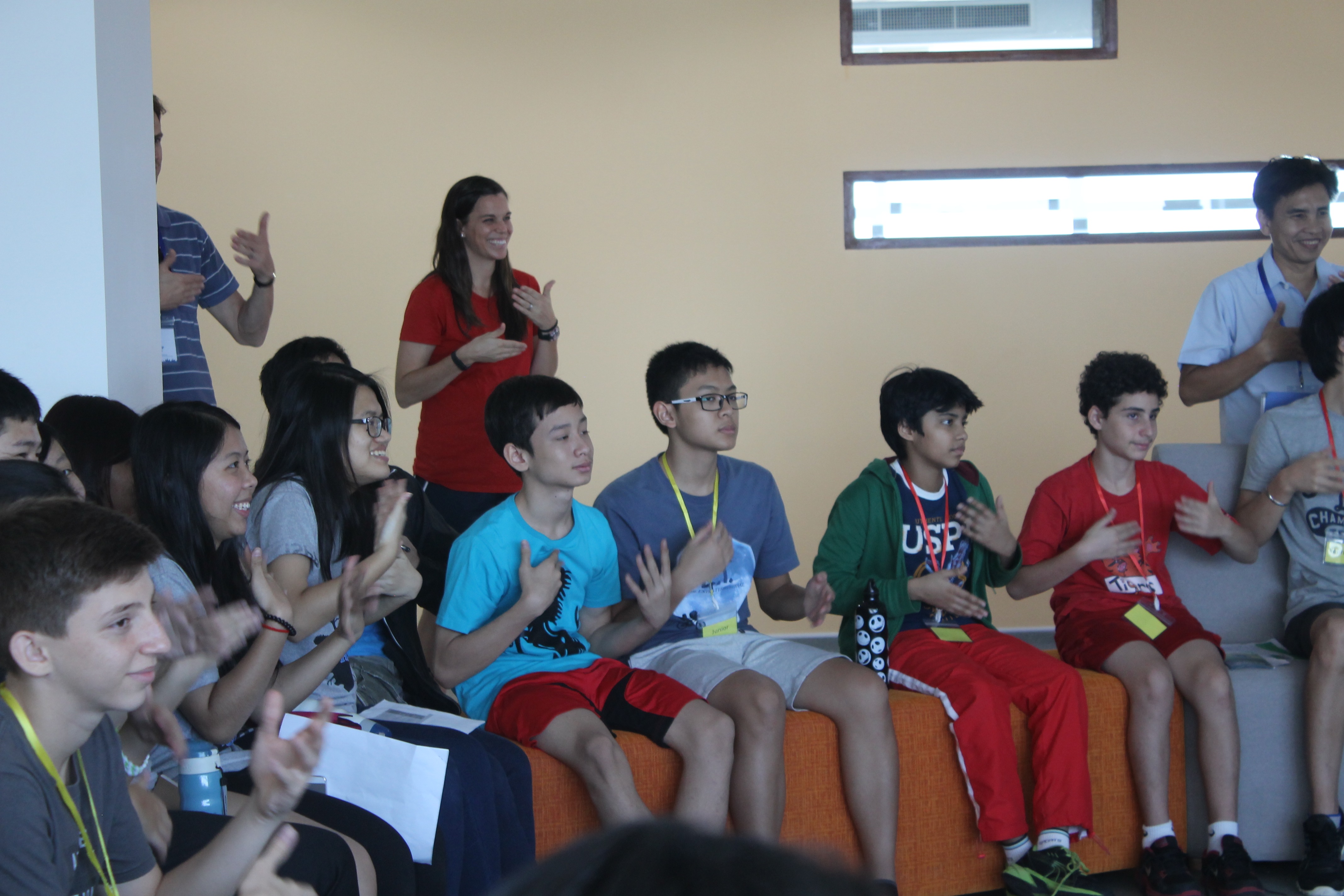 These ISPP students and teachers sure seem to be happy learning the CSL sign for happy