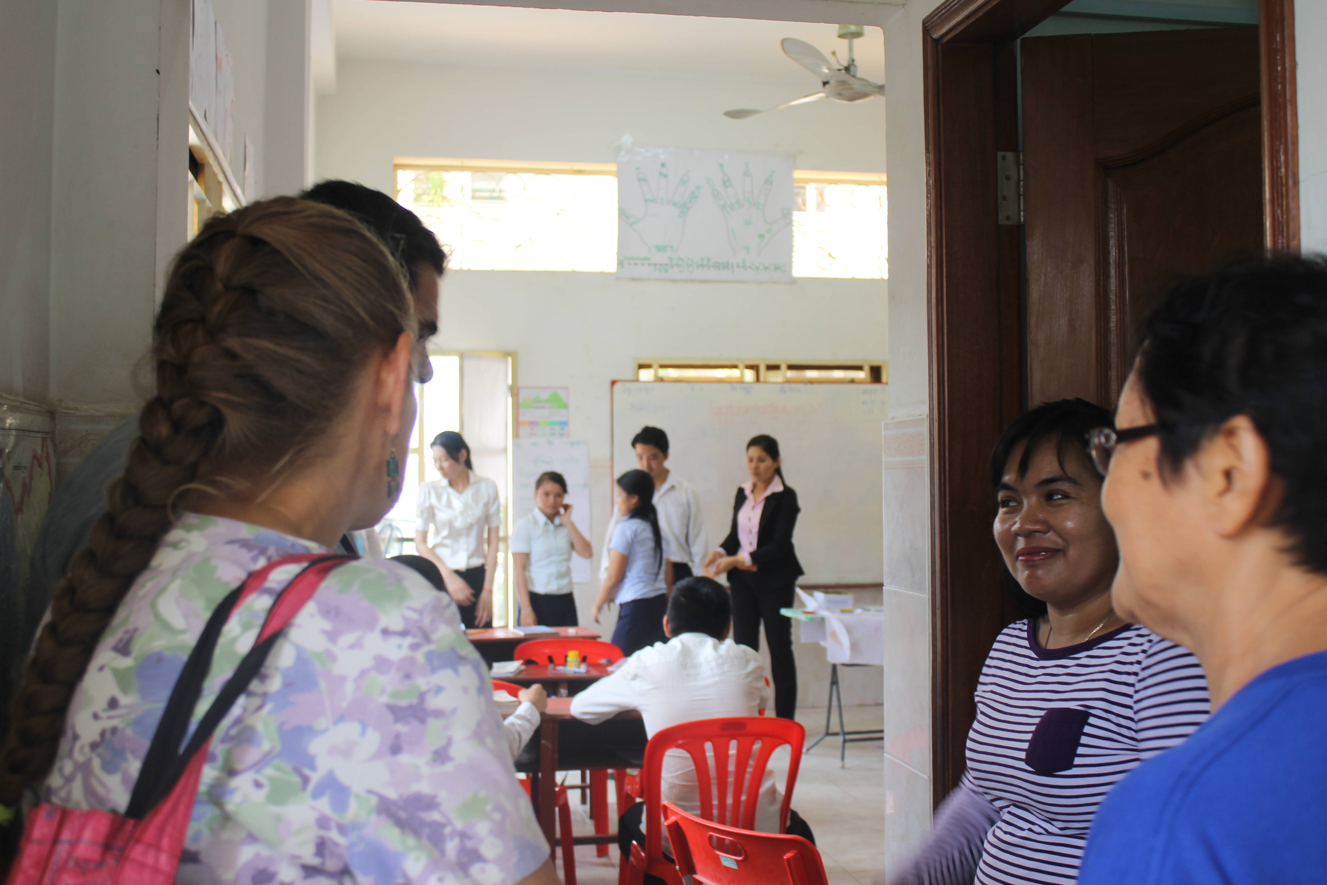 Guests observing our basic education program