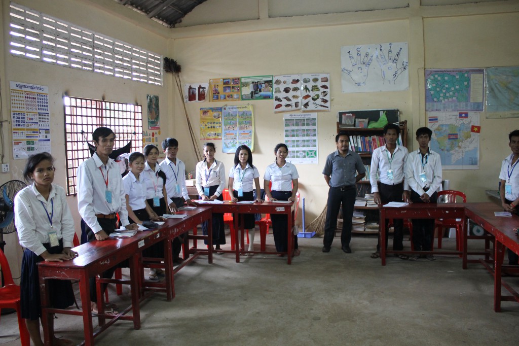 Year one students with their teacher (half the class)