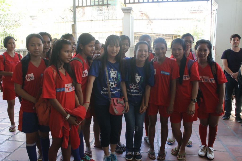 New Day Cambodia and ISF team members with DDP staff members before the opening ceremony