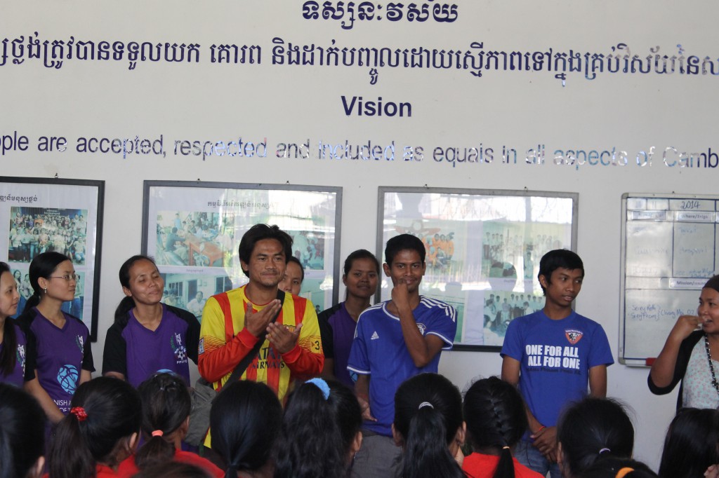 Three of the Deaf Warriors members will serve as referees for the league - another way to build bridges between the hearing and deaf communities in Phnom Penh