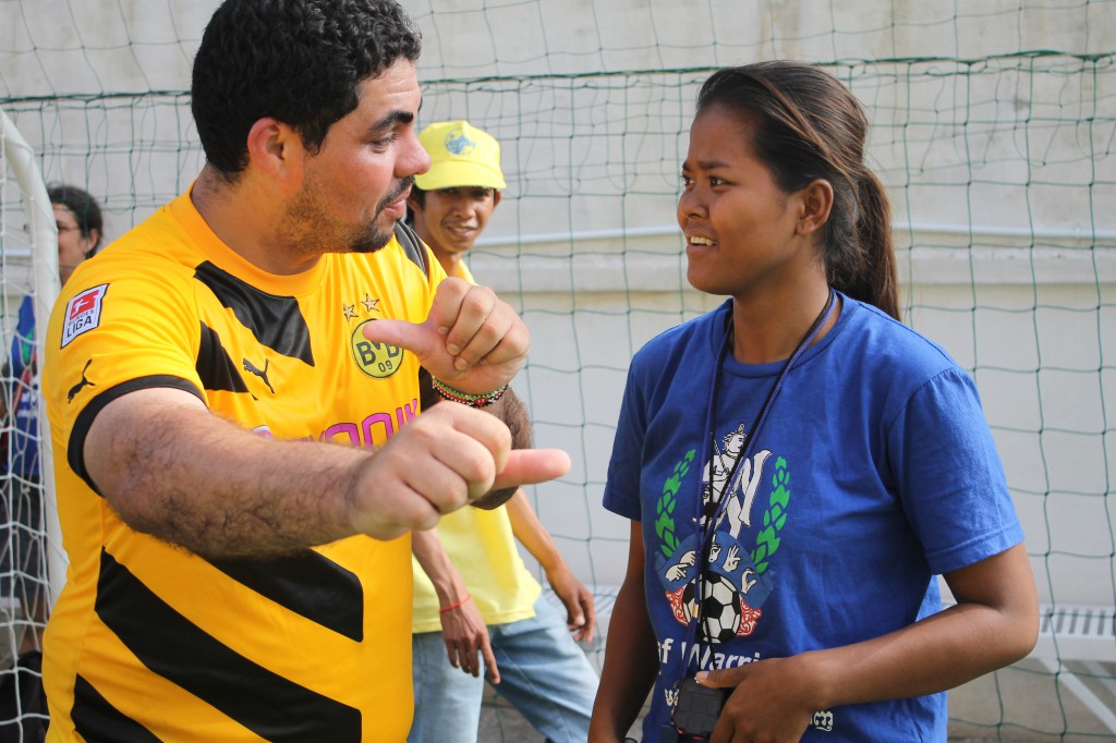 One of our Deaf Amazons also serves as the referee for the men's game