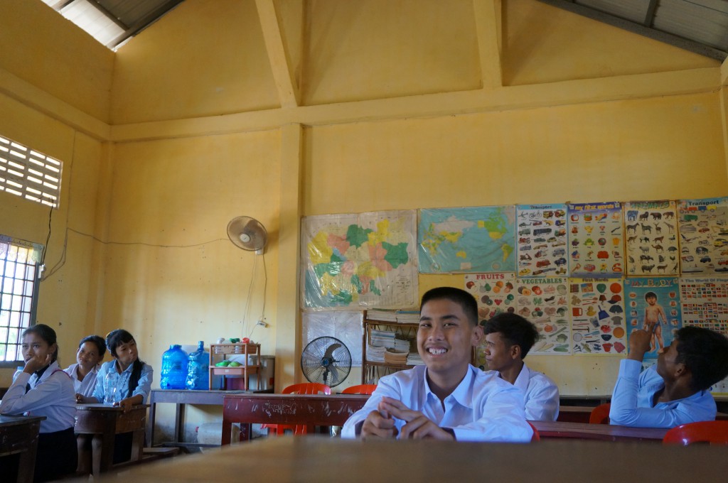 Year one students in Kampot just settling into the classroom that will be their second home for the next year